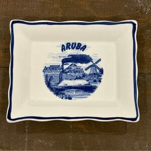 Vtg Aruba Souvenir Trinket Dish – Royal Falcon Ironstone by Weatherby, England